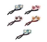 PEILINZE Fermaglio per capelli, confezione da 5 fermagli per capelli con fiori artificiali, alla moda, per matrimoni e per un look dolce ed elegante