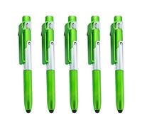 PEILINZE Penna a sfera multifunzione, penna a sfera 4 in 1, con penna stilo, luce a LED, supporto pieghevole per telefono per personale d'ufficio