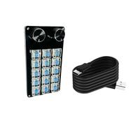 PEILINZE Tastiere macro programmabili con 2 manopole,Tastiera meccanica da gioco,Interruttori hot swappable,Pad di controllo personalizzabile filo