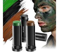Peinture Visage,Crema Mascheramento Militare,3 Pezzi Camouflage Face Paint Sticks Kit,Pittura Per Il Mimetica Viso Mimetico Trucco Militare Dell'Esercito Di Olio Di Campo Militare All'Aperto