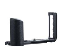 PEIPRO GFX100RF - Impugnatura per fotocamera tipo U con manico in pelle, piastra a sgancio rapido, compatibile con treppiedi Peak Design & ARCA, impugnatura in alluminio CNC per GFX100RF (nero, tipo U