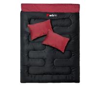 Peirhw Sacco a pelo XL per adulti, extra largo, rettangolare, 3 stagioni, sacco a pelo con cuscino e borsa per il trasporto, 300 g/m², in cotone impermeabile, per uso interno ed esterno