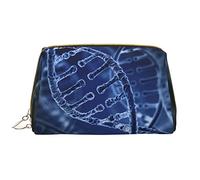 PEIXEN Borsa per trucchi con catena DNA in pelle PU borsa da viaggio per cosmetici portatile con cerniera borsa da toilette per donne, bianca, taglia unica, bianco, Taglia unica