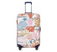 PEIXEN Coral Reef - Copertura elastica per valigia, antigraffio, adatta per bagagli da 45-81 cm, Nero , L