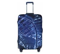 PEIXEN DNA - Copertura elastica per valigie con catena fotografica, antigraffio, adatta per bagagli da 45-81 cm, Nero , S