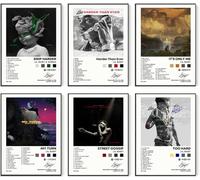 PEIXEN Lil Baby - Poster firmati in edizione limitata, stampa artistica su tela, set di 6 poster da parete per camera da letto