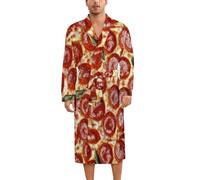 peiyeety Accappatoio unisex con impasto per pizza italiano per donne e uomini, accappatoio ad asciugatura rapida, vestaglia accogliente per rilassarsi