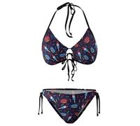peiyeety American Dounts Set Bikini Sexy a Due Pezzi da Donna, Costume da Bagno Modesto con Costume da Bagno per Donna Taglia XL