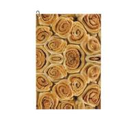 peiyeety Asciugamano da golf Cinnamon Roll per sacche con moschettone 40 x 60 cm in microfibra assorbente per uomo e donna, accessori sportivi, regali per golfisti.