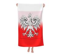 peiyeety Asciugamano da spiaggia Polish Eagle in microfibra, teli da spiaggia, coperta tropicale oversize, grande, extra large, XL, asciugatura rapida, antisabbia, per donne, ragazze e bambini