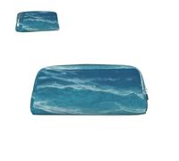 peiyeety Astuccio portapenne in pelle The Deep Ocean con cerniera, portapenne portatile, elegante, impermeabile, per ufficio