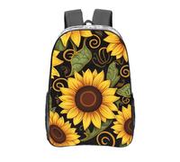 peiyeety Bellissimo zaino trasparente a forma di girasole, in PVC resistente, per concerti, lavoro e viaggi.