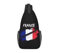 peiyeety Borsa a tracolla con bandiera francese, bandiera tricolore, borsa a tracolla regolabile, zaino sportivo, palestra, borse a tracolla, viaggio, ciclismo, zaino casual diagonale