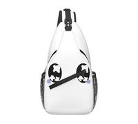 peiyeety Borsa a tracolla nera con occhi tristi e lacrime, con tracolla regolabile, per palestra, viaggio, ciclismo, zaino, casual, diagonale