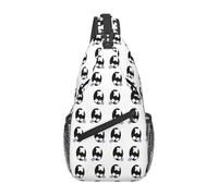 peiyeety Borsa a tracolla nera con occhi tristi e lacrime, con tracolla regolabile, per palestra, viaggio, ciclismo, zaino, casual, diagonale