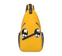 peiyeety Borsa a tracolla nera con occhi tristi e lacrime, con tracolla regolabile, per palestra, viaggio, ciclismo, zaino, casual, diagonale