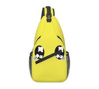 peiyeety Borsa a tracolla nera con occhi tristi e lacrime, con tracolla regolabile, per palestra, viaggio, ciclismo, zaino, casual, diagonale