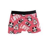 peiyeety Boxer da Uomo con Cuori di Panda Disegnati a Mano