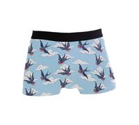 peiyeety Boxer da Uomo con Motivo Clouds Soaring Swallows