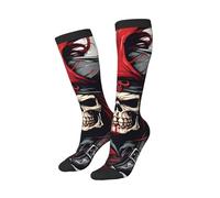 peiyeety Calzini divertenti Jolly Pirate Roger, morbidi e traspiranti, per uomo e donna, 1 nero