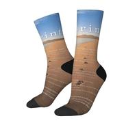 peiyeety Calzini novità con poesia Impronte nella sabbia per uomo e donna