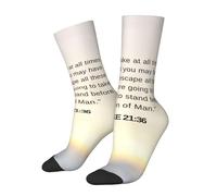 peiyeety Calzini originali Luca 21:36 per uomo e donna