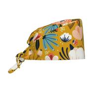 peiyeety Cappelli da cuoco classici moderni con fiori strani, comodi e traspiranti, regolabili, unisex, con laccetto posteriore