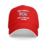 peiyeety Cappellino da Baseball Casual Rosso con Scritta Make America Great Britain Again