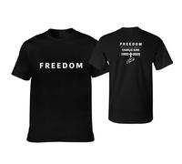 peiyeety Charlie Kirk in Memory Patriot Freedom T-Shirt da Uomo di Grandi Dimensioni