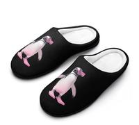 peiyeety Ciabatte da uomo Flip Flop Penguins in memory foam, leggere, in cotone, per interni ed esterni44-45