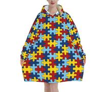 peiyeety Consapevolezza dell'autismo - 3 felpe con cappuccio per donne e uomini, felpe con cappuccio oversize indossabili per adulti, morbide e calde