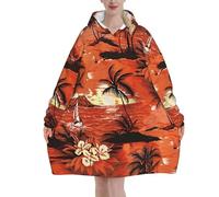 peiyeety Coperta con cappuccio con segno floreale per donne e uomini, coperta con cappuccio oversize indossabile per adulti, morbida e calda
