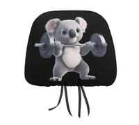 peiyeety Copri poggiatesta auto Koala con sollevamento pesi, universale, in tessuto, per proteggere il poggiatesta, accessori per interni auto.