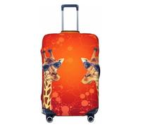 peiyeety Coprivaligia da viaggio con giraffa che indossa occhiali da sole, coprivaligia in spandex, lavabile, elastico, antigraffio, adatto per valigie da 18 a 32 pollici.