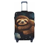 peiyeety Coprivaligia da viaggio con simpatici bradipi che dormono, in spandex, lavabile, elastico, antigraffio, adatto per valigie da 18 a 32 pollici.