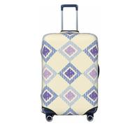 peiyeety Coprivaligia lavabile con motivo etnico-boho-scarabocchio-texture-retrò-tessuto-rapporto, coprivaligia elastico da viaggio di grandi dimensioni