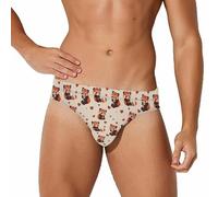 peiyeety Costume da Bagno da Uomo con Simpatico Panda Rosso, Slip da Bagno Sexy, Costume da Bagno S