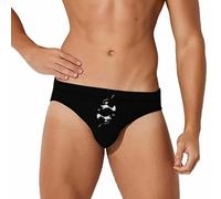 peiyeety Costume da Bagno Slip da Uomo Orca Whale, Costume da Bagno, Pantaloncini da Spiaggia, Boxer, Taglia L