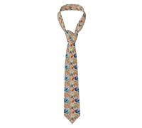 peiyeety Cravatta da uomo con conchiglia e stella marina, classica, antipiega, liscia come la seta, con fermaglio antiscivolo, ideale per occasioni di lavoro e feste, regalo.