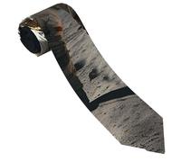 peiyeety Cravatte da uomo con astronauti all'allunaggio, cravatta originale in seta, cravatta classica da uomo per affari e matrimoni.