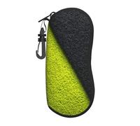 peiyeety Custodia per occhiali portatile con motivo in schiuma nera e verde neon, borsa per occhiali da sole leggera, custodia per occhiali da vista