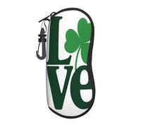 peiyeety Custodia per occhiali portatile con scritta Amore di San Patrizio, borsa per occhiali da sole leggera, custodia per occhiali da vista
