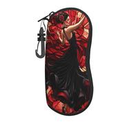 peiyeety Custodia per occhiali portatile con vetrata artistica, donna danzante, borsa per occhiali da sole, custodia per occhiali da vista