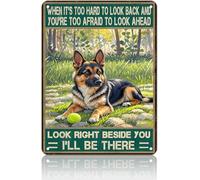 peiyeety Divertente sguardo proprio accanto a te, poster del pastore, insegna in metallo con pastore, decorazione per la casa, la cucina, il giardino e il ristorante, 8x12 pollici.