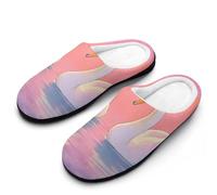 peiyeety Due cigni innamorati, pantofole comode da uomo, calde, antiscivolo, in gomma, per interni ed esterni, camera da letto e casa