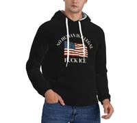 peiyeety FCK Ice No Human Is Illegal, Felpa a Maniche Lunghe per Uomo e Donna, protesta Contro l'immigrazione degli attivisti