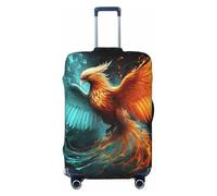 peiyeety Fire and Water Phoenix Travel Bagaglio Elastico Lavabile Valigia Copri Valigia Protettore Moda Elastico Bagaglio Antipolvere Manica Adatto 18-32 pollici, Nero, X-Large