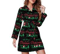 peiyeety Gesù è la Ragione del Periodo Natalizio, Pigiama da Donna, Accappatoio, Abbigliamento da Notte, Divertente Scialle, Regalo, Taglia M