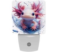 peiyeety Graziosa luce notturna a LED con sensore automatico Axolotl, luce decorativa dal tramonto all'alba per camera da letto, bagno, cucina, corridoio, scale, corridoio,