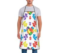 peiyeety Grembiule da cucina con foto sulla consapevolezza dell'autismo, e l'effetto impermeabile durevole lo rendono unisex molto popolare